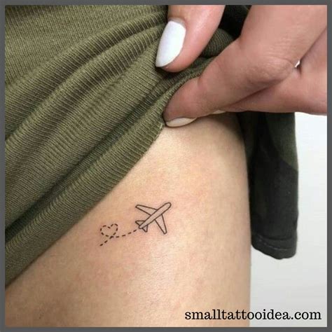 tiny airplane tattoo